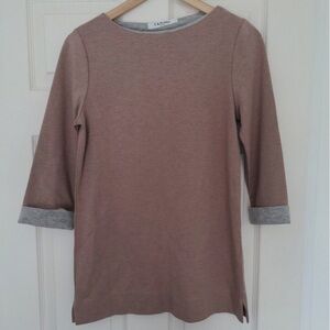 LK Bennett Light Pink 3/4 Sleeve Tunic Top Size XS